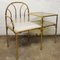 Vintage Hollywood Regency Telefonsitz aus Messing & Bambusimitat, 1970er 13