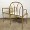 Vintage Hollywood Regency Telefonsitz aus Messing & Bambusimitat, 1970er 2