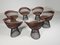 Sedie da pranzo vintage in bronzo e pelle marrone di Warren Platner, set di 6, Immagine 2