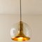 Hand Blown Gold Glass Pendant Light attributed to Doria, Germany, 1970s 2