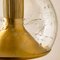 Hand Blown Gold Glass Pendant Light attributed to Doria, Germany, 1970s 8