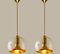 Hand Blown Gold Glass Pendant Light attributed to Doria, Germany, 1970s 6