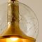 Hand Blown Gold Glass Pendant Light attributed to Doria, Germany, 1970s 3