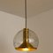 Hand Blown Gold Glass Pendant Light attributed to Doria, Germany, 1970s 10