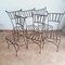 Vintage Garden Chairs in Wrought Iron with Curved Backs, 1980s, Set of 6, Image 5