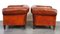 Set of Antique Leather Club Armchairs 4