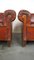 Set of Antique Leather Club Armchairs 13