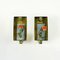 Appliques Murales Feuille Scandinave en Verre et Laiton par Carl Fagerlund pour Orrefors, 1960s, Set de 2 8