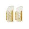Appliques Murales Feuille Scandinave en Verre et Laiton par Carl Fagerlund pour Orrefors, 1960s, Set de 2 1