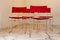 Vintage Red Delfina Chairs by Enzo Mari for Driade, 1980, Set of 4 12