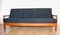 Vintage Danish Black Boucle Foldable Sofa, 1970s 1