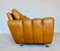Sofá de tres plazas danés Mid-Century estilo Art Déco de cuero marrón de Svend Skipper, 1979, Imagen 3