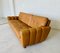 Sofá de tres plazas danés Mid-Century estilo Art Déco de cuero marrón de Svend Skipper, 1979, Imagen 12