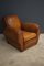 Club chair in pelle color cognac, Francia, anni '40, Immagine 2