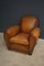 Club chair in pelle color cognac, Francia, anni '40, Immagine 1