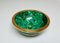 Scodella in malachite con bordo in ottone, anni '70, Immagine 1