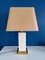 Lampe de Bureau Design Beige et Doré dans le style de Jean Claude Mahey, 1990s 1