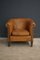 Vintage French Cognac Leather Club Chair 1