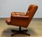 Silla giratoria de cuero acolchado marrón de Göte Möbler, Näsjo, Suecia, años 60, Imagen 8