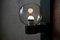 Minimalist Modern Wall Light Glass and Metal Ball Lighting Fixture, 1980s 7