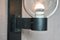 Minimalist Modern Wall Light Glass and Metal Ball Lighting Fixture, 1980s 5