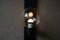 Minimalist Modern Wall Light Glass and Metal Ball Lighting Fixture, 1980s 2