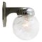 Art Deco French Chrome Clear Frosted Glass Wall Lamp 5