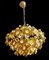 Brutalist Crystal and Gilt Gold Chandelier from Palwa, 1960s, Image 4
