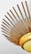 Crown Sunburst Fixture in Gilt Metal and Curved Frosted Glass, 1950, Image 4