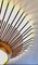 Crown Sunburst Fixture in Gilt Metal and Curved Frosted Glass, 1950, Image 6