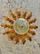 Large Spanish Sunburst Fixture in Gilt Metal with Support, 1950, Image 7