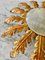Large Spanish Sunburst Fixture in Gilt Metal with Support, 1950 9