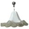 White Murano Glass Ceiling Light from Mazzege, Italy, 1970s 1