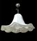 Weiße Deckenlampe aus Muranoglas von Mazzege, Italien, 1970er 3