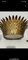 Large Spanish Crown Sunburst Fixture in Gilt Metal and Frost Glass, 1950, Image 6