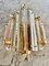 Venini Wall Lighting Glass with Gilt Gold Structure, Italy, 1970, 1980, Set of 2 4