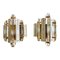Venini Wall Lighting Glass with Gilt Gold Structure, Italy, 1970, 1980, Set of 2 1