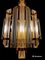 Venini Wall Lighting Glass with Gilt Gold Structure, Italy, 1970, 1980, Set of 2 5