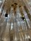 Murano Glass Chandelier with Gilt Gold Structure attributed to Venini, Italy, 1980, Image 6