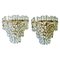 Glass Cut with Brass Wall Lighting from Kinkeldey, Austria, 1970s, Set of 2 1