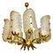 Murano glass 9 Leaves Chandelier by Carl Fagerlund for Orrifors, 1980s 1
