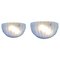 Ice Frost Murano Glass Wall Lights from Seguso, Italy, Set of 2, Image 1