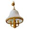 Glass Murano Pendant with Gilt Gold Structure from Vistosi, Italy, 1980s 1