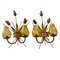 Spanish Wall Lighting with Metal with Gold Finish, 1950s, Set of 2, Image 1