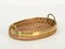 French Riviera Rattan and Brass Vide-Poche Tray, Italy, 1970s 7