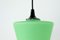 Green Glass Hanging Lamp, 1960s 3