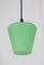 Green Glass Hanging Lamp, 1960s 1