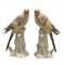Loros de porcelana en verde claro y amarillo de Gand & C. Juego de 2, Imagen 1