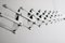 Large Minimalist Scissor Ceiling Light from Lucefer, 1980s 9