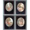 William Allingham, William Hamilton's 4 Phases of the Day, Color Engravings with Eglomisé Glass, 1920, Set of 4 1